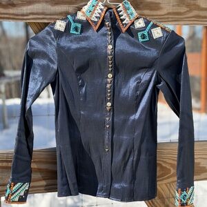 Girls Western Show Day Shirt by Private Label